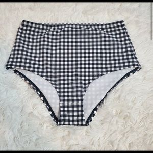 J. Crew high waisted gingham bikini bottom s